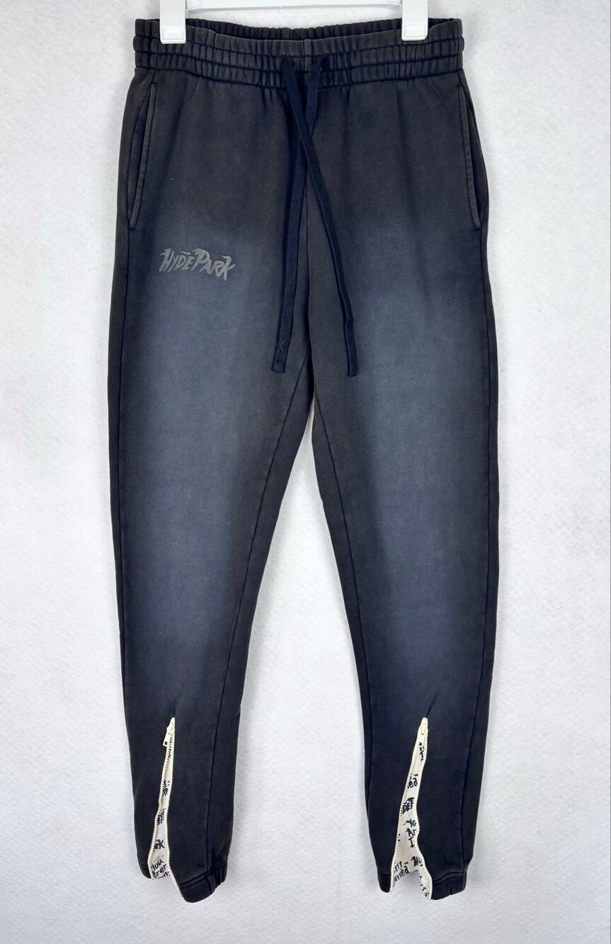 Hyde Park You Aren’t Invited Flare Jogger Sweatpants Black Zip Small Streetwear